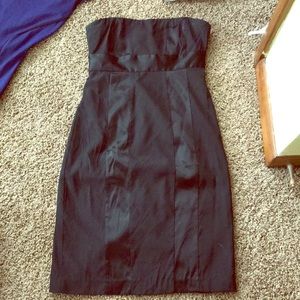 Strapless black dress